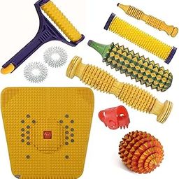 ANCS Acupressure Wooden Roller for Foot Massager, Acupressure Manual Magnetic Stress Mat Combo Kit-picture-12