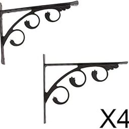 MERISHOPP 4xEuropean Style L Shaped Wall Mounted Shelf Bracket Metal Hanging Holder 20x15cm|Home & Garden|Furniture|Bookcases-image-52