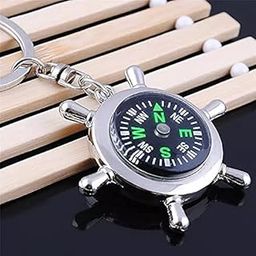Crazygol Premium Stainless Steel Anchor Wheel Design Compass Keychain For Gifting With Key Ring Anti-Rust-picture-18