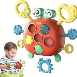 Lefan Baby Montessori Toys For 1 Year Old Boy, Toddler Sensory Travel Learning Educational Toys 6 9 12 18 Months,Fine Motor Skills Pull String Activity Toy Birthday Gifts,Multicolor-9