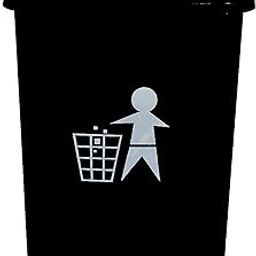 Dhwani Enterprise Plastic Step-On Pedal Dustbin with Check Duster Cloth Free 30 L (Black)-image-58