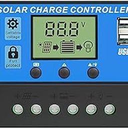 KTM® 20A 12V/24V Solar Charge Controller Solar Panel Controller Intelligent Regulator with DualPort 5V Light Timer Control LCD Display Solar Energy Controllers-21