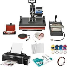 Print Digits| 5 in 1 Combo| Heavy Duty Machine Sublimation Printing Machine Full Setup with Printer-10