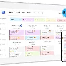 15.6 Inch Digital Calendar Wall Touch Screen Syncs All Calendar Apps To Do List Notepad Family Calendar Electronic Wall Calendar Chore Chart for Kids Adults Meal Planner Smart Calendar-image-53