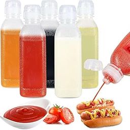 Prostuff.in® 400ml 1 Pcs Mini Condiment Squeeze Bottles Dispensers With Silicone Valve For Oil/Ketchup/Honey/Salad/Soy Sauce Portable Storage Containers Jars Office School Multicolor-3