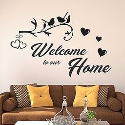 Wallstick 'Welcome to Our Home' Wall Sticker (Vinyl, 49 cm x 4 cm x 4 cm) (57-2877)-27