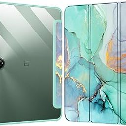 Robustrion Cover for OnePlus Pad Go 11.35 inch Cover Case, Hybrid Flip Case Cover for OnePlus Pad Go 11.35 inch [Support Auto Sleep Wake] - Marble Green-picture-21