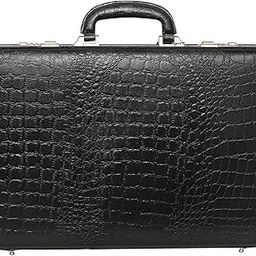 Genuine Leather Briefcase Laptop Compartment Expandable Features High-Security Combo Number Lock Briefcase Bag for Men and Female (Black)-31
