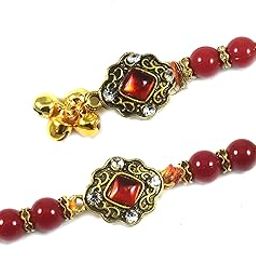 Small Beads Rakhi For Couple Rakhi Pair For Bhaiya Bhabhi Rakhi Set Bhabhi Lumba Pair Rakhi For Bhaiya Brother Bhai Bhabhi Chuda Lumba Rakhi Rakshabandhan Rakhi Gift-image-99