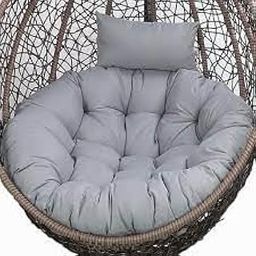 Round Cushion for Swing Chair for Outdoor, Indoor Hammock, Balcony, Garden, Patio Swing Hammock Pillow(Grey)-image-73