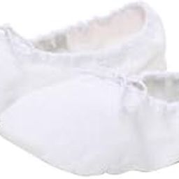 Elastic Canvas Ballet Slippers Yoga Dance Shoes for Kids & Adult (White_7.5)-image-91