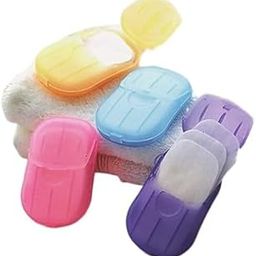 WRONTEX Portable Pocket Paper Hand Soap Strips Dissolving Sheets for Travel Travelling Kids School Dissolvable Mini Handwash Soft Paper Soaps - Pack of 4-image-80