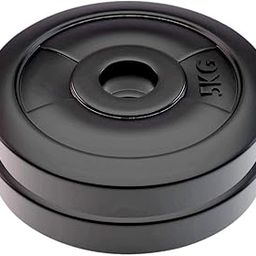 SPIRO P.V.C Weight Plates, Filled with Concrete, Vinyl Standard Weights Plates, Set for Weight Lifting, Dumbbell Bars, Strength Training Home Gym Fitness Workout-image-39
