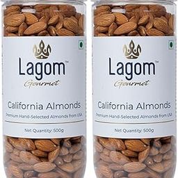 Lagom Gourmet California Almonds 1 kg | All Natural | No Preservatives | No Additives | Gluten Free | Vegan | Plant Based | Non GMO | Nuts Dry Fruits | Badam-image-23