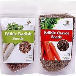 J Organics Carrot and Radish Seeds | Vegetable Seed For Eating, Gardening and Planting - 100g Each Pack of 2-image-8
