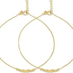 925 Sterling Silver Butterfly Gold Anklet (Pair) | Gift for Women & Girls | With Certificate of Authenticity & 925 Stamp|Mother's Day-image-22