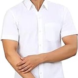 JS Collection Half Sleeve Casual Spread Collar White Khadi Cotton Shirt for Men-image-43