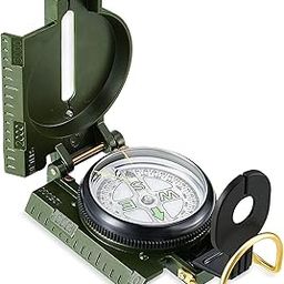 Compass High Precision Multifunctional Metal Military 100% Accuracy Pocket Compass Glow in Dark Dial Military-Level Camping Compass with Sighting & Gradiomete Portable for Hiking.-image-16