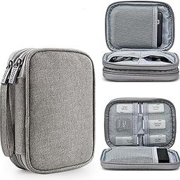 Carrying Case For Ssd Hard Drive Storage Bag Double Layer Carrying Case For Two 2.5 Inch Ssd Hard Drive Oxford Cloth Accessory Bag, Not Include Ssd & Accessories, grey-95