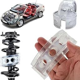 DD CUSTOM FRONT Coil Spring Buffer Heavy Duty Material Kit Increasing Car Height, Suspension Accessories | Car Buffer | Shock Absorber And Stabilizer FOR OCTIVIA(Transparent - Series B)-0