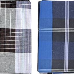 Cotton Stitched Lungis Pack Of 2 (Ready To Wear) 2.25Meter-image-15