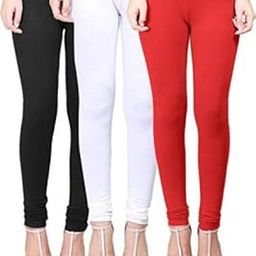 Leggings, Stretchable, Black White Red, Pack of 3-image-31