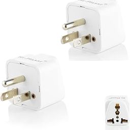 Hi-Plasst (Pack of 2) India to USA Converter Plug - 3 Pin Type B Plug with Universal Socket, US Travel Adapter Converter for United States, Canada, Mexico, Japan, Taiwan, Philippines-16