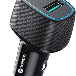 Toreto Turbo Pro 69w Car Charger with Dual Output | Fast Charging | Compatible with All Smartphones, iPad, Tablets, Laptop | 69W with Type-C to C Fast Charging Cable Black-picture-10