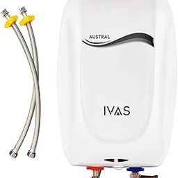 IVAS Austral 3L Instant Water Heater, Powerful 3000 W Heating Element, Rust & Shock Proof ABS Plastic Body for High Safety, 5 Year Warranty Stainless Steel Tank, ISI Certified, Free Flexi Pipes-image-58