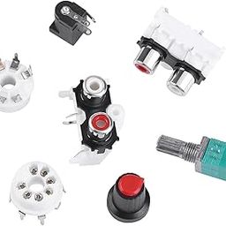 Valve Preamp, Ac12V 0.8A Low Resistance Vacuum Tube Pre-Amplifier, Durable Valve Preamplifier High Frequency 5.5 * 2.5 Plug for Headphone Amp Parts Mobile Phone-22