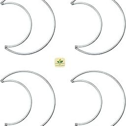 Zazza Home decor - Macrame 4pcs Moon Shaped Dream Catcher Rings Hoops for DIY Craft Dream Catcher Making Wedding Wreath Decoration 3.93x3.93x0.11 Inch-picture-31
