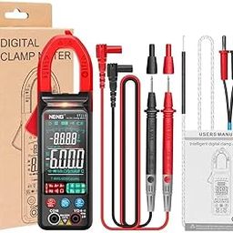 amiciSense ST212 Digital Clamp Meter, 400A DC/AC Current and Voltage Test TRMS Multimeter with 6000 Counts NCV Resistance Capacitance Frequency Test-image-1