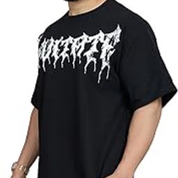Mens Levivate 3/4 Sleeves Cotton Oversized Fit Printed Gym Workout & Casual T-Shirt-image-81