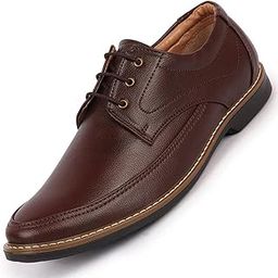 Men's Formal Lace-Up Derby Uniform Dress Shoes (6-13 UK)-image-83
