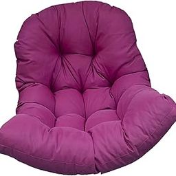 UJEAVETTE Hanging Egg Chair Back Cushion Decoration Soft Garden Pod Chair Mat 120x80cm Purple-image-37