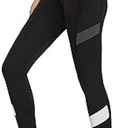 Women Color Block Quick Dry Gym Yoga Workout Sports Tights | Outdoor Running Slim Fit Yoga Pants for Women | Women Leggings (Black Grey, M)-image-25