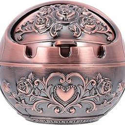 Sisliya Ashtrays for lighters and smoking accessories, large round ashtray made of metal, restoring ancient traditions-picture-23