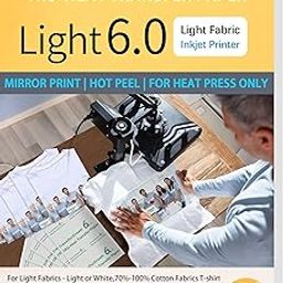 TransOurDream Light 6.0 - Iron on Heat Transfer Paper for Heat Press (5 Sheets, A4) Iron-on Transfers for Light T-Shirts Fabrics Printable Heat Transfer Vinyl for Inkjet Printer(TOD-L6-5)-image-53