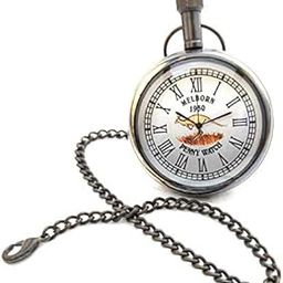 Royal Gold Brass Melborn 1930 Penny Watch Blue Dial - Antique Pocket Gandhi Watch Royal Look Indian Handicraft Premium Gift Item-image-86