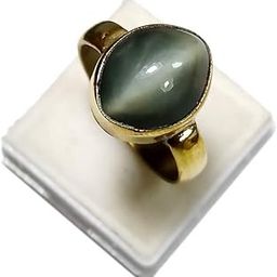 Men and Women's Lab Certified 8.00 Ratti 7.20 Carat Natural Cat's Eye Cabochune Lahsuniya Gemstone Free Size Astro Adjustable Ring for Ketu-image-9