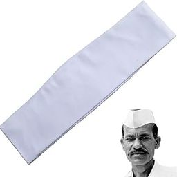 Men's Cotton Maharashtrian Pooja Gandhi Topi -White (Pack o f1)-image-7