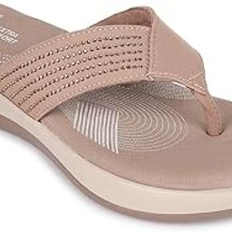 Women's Perforated Wedge Thong Sandals-image-4