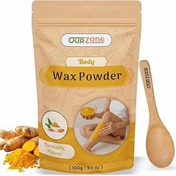 OurZone Body Wax Powder – Turmeric Flavour | Herbal Hair Remover for Women | Full Body Painless Waxing Powder | No Chemicals or Rashes – 100g | 3.5 oz-image-92