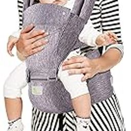 R for Rabbit Upsy Daisy Cool Baby Carrier cum Kangaroo Bag, Ergonomic, Adjustable Hip Seat Belt, Stylish belt, Carrier with 4 carry Position for 3-24 months Kids, Max Weight up to 15 Kg ( Grey )-image-95