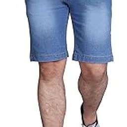 Dyed/Washed Men's Denim Shorts-image-35