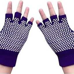 Drange Women Yoga Gym Body Building Training Sport Workout Bike Cycling No-Slip Yoga Gloves (Purple)-image-5