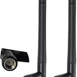 NISTECH 3dbi Whip Rubber Duck Antenna (Pack of 2) Camera Video Monitor SMA Male WiFi 2.4GHz 5GHz 5.8GHz for WiFi Wireless Network Card USB Adapter NRFA004-20-22