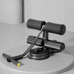 SUNBEET Portable Double Suction Sit Up Bar, 3 Height Adjustable Super Strong Abdominal Muscle Trainer Device, Abs Home Floor Workout (Black)-4
