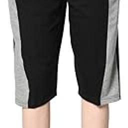 Women's Cotton Three Fourth Capri Shorts with Side Pockets |Women's Casual Shorts-C7__BLK__01-P-image-36