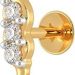 Yellow Gold Nose Pin for Women 22 k | 22k BIS Hallmark (916) Nose Stud for Women and Girls with Piercing-picture-20